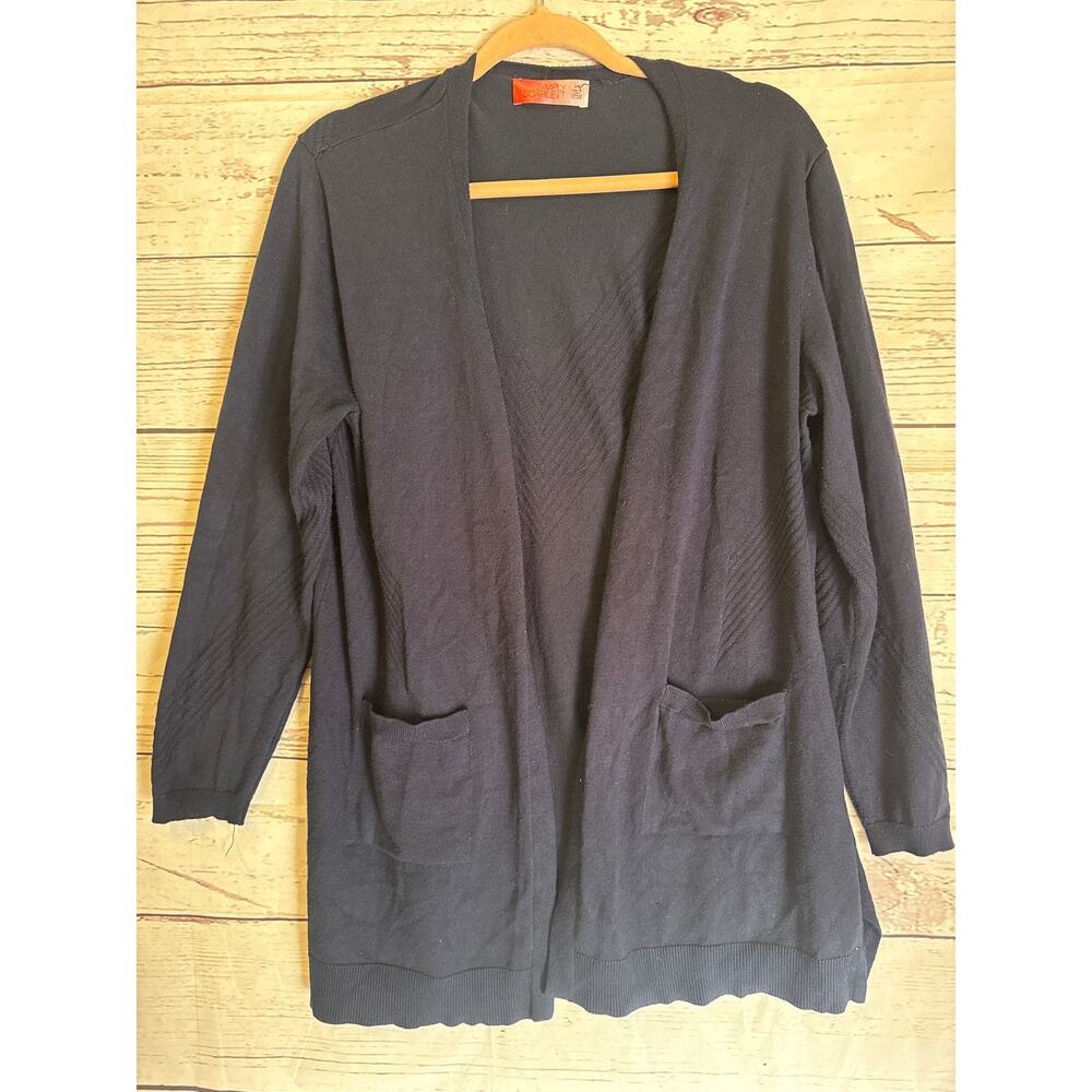 Simply Scarlett Navy Blue Cardigan Women Sz L